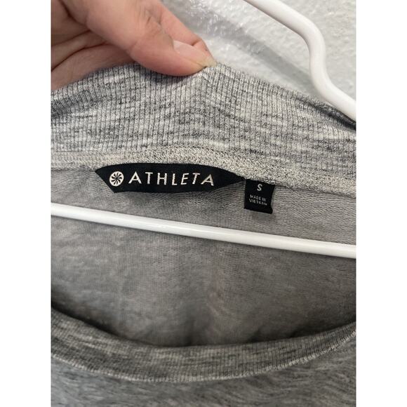 Athleta Super Soft Studio Barre Sweatshirt Lightweight Gray - Picture 3 of 9